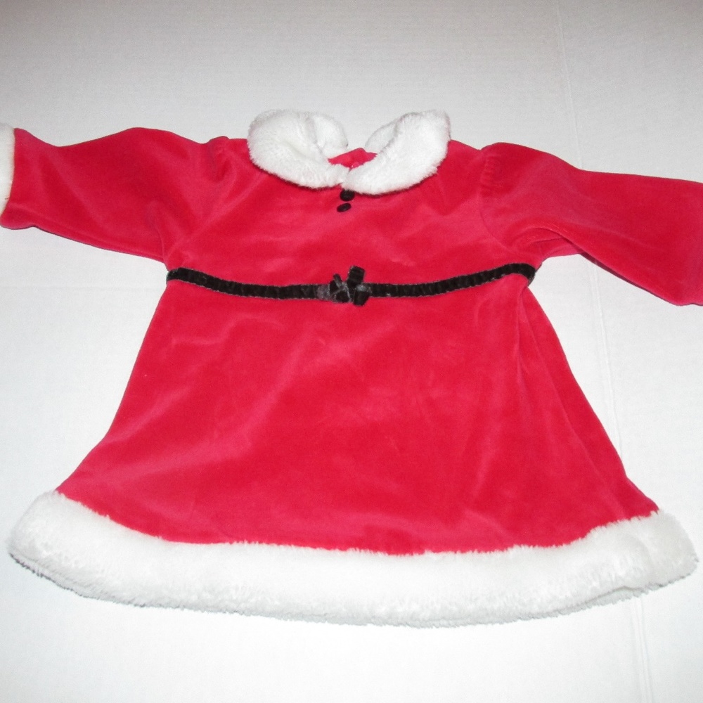 baby red santa christmas dress